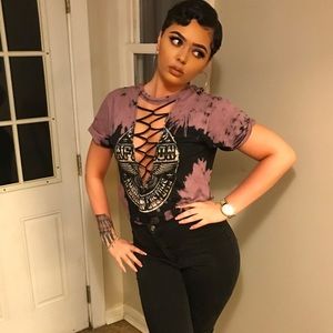 Purple - affliction shirt